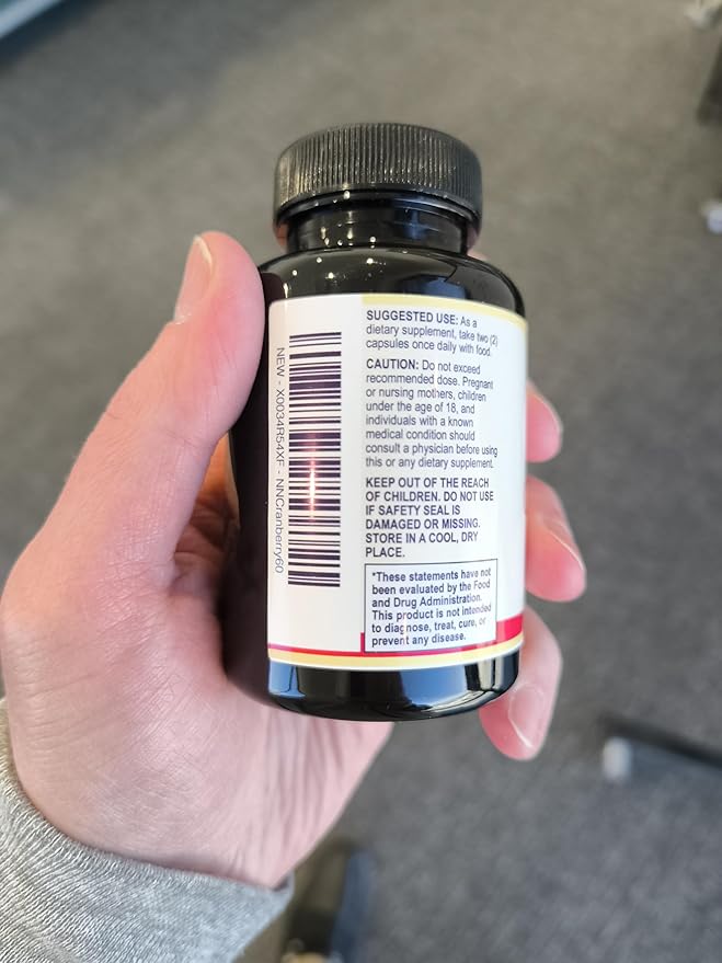 Cranberry Extract Pills Supplement - 500mg Per Serving Cranberry Extract with Vitamin C - Urinary Tract Health Support, Sugar Free Formula, Fruit Powder Extract - Bottled in USA - 60 Capsules