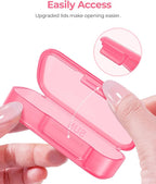 AMOOS Enlarged Weekly Pill Organizer, 7 Day Pill Box Cases Easy to Open, BPA-Free Medicine Organizer with 7 Inner Separate Pill Container for Vitamins, Fish Oils, Supplements