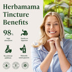 HERBAMAMA Liver Detox Liquid Drops - Vegan Liver Support with Milk Thistle, Dandelion Root, Chanca Piedra & Turmeric Tincture - Non-GMO, Alcohol & Sugar-Free Supplement - 84-Day Supply