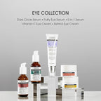 Advanced Clinicals Dark Circle Caffeine Under Eye Serum For Face With Hyaluronic Acid Moisturizer + Peptides | Brightening Vitamin C Serum Helps Improve Look Of Puffy Eye & Fine Lines, 1.75 Fl Oz