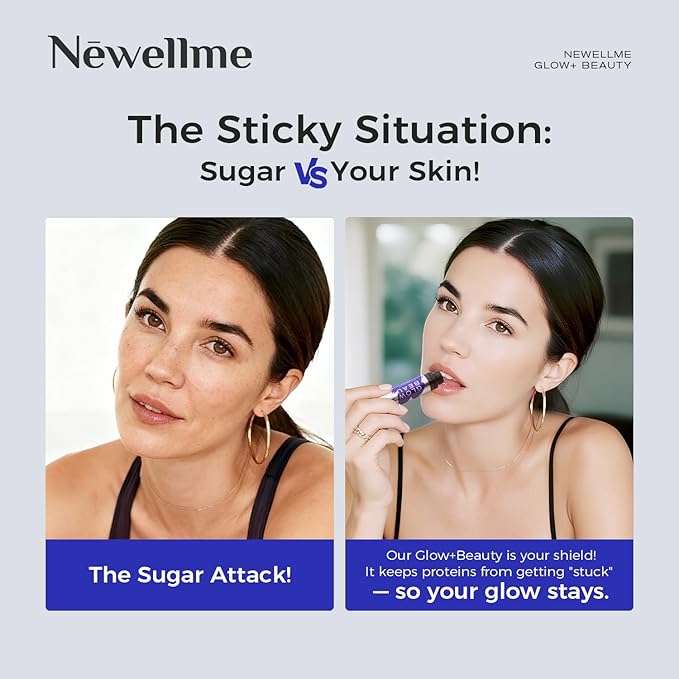 NEWELLME Liquid Collagen Shots with Hyaluronic Acid, 18,000mg Multi Collagen Peptides, Sugar Free Ready-to-Drink Collagen Supplement for Hair Skin Nails, 28 Bottles