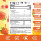 Vitamin D3 K2 Gummies, Vitamin D3 10000 IU & K2 (MK-7) 200 mcg - D3 K2 Supplement with Omega 3, Calcium, Magnesium for Bone Muscle Teeth Immune