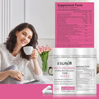 ESUNM Multi Collagen Capsules for Women & Men - Type I, II, III, V, X - Hydrolyzed Collagen Supplements with Biotin, Vitamin C for Hair, Skin, Nail & Joint Support, 60 Capsules,30 Servings