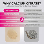 Calcium Citrate Filled Gummies, Extra Absorption Calcium Citrate 1000mg with Vitamin D3, K2 & Magnesium, Chewable Supplement for Bone, Muscle Health, 60 Count