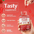 Apple Cider Vinegar Gummy Vitamins - 60 Count - Vitamin B12, Gelatin-Free, Gluten-Free
