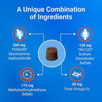 Cosequin Minis Soft Chews Maximum Strength with MSM Plus Omega3,45 Count (Pack of 2)