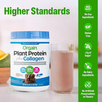Orgain Protein Powder + Collagen, Creamy Chocolate Fudge - 25g of Protein, 10g Collagen Peptides, Type I & III, 1B CFU Probiotics, Supports Hair, Skin, Nail, Joint & Gut Health, Gluten Free - 1.6lb