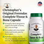 Christopher's Original Formulas Complete Tissue & Bone Formula – 100 VCaps | Herbal Support for Bones & Connective Tissue - Pack of 2