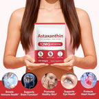 Astaxanthin Supplements,12mg Astaxanthin Natural Anti-Aging Formula - Supports Eyes, Joint, Internal Circulation & Skin Health, Non-GMO Non-Gluten