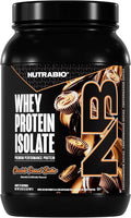 NutraBio 100% Whey Protein Isolate Protein Powder, 25g Protein with Complete Amino Acid Profile, Non-GMO, Soy & Gluten Free, Low Carb, Low Calorie Whey Protein Powder, Chocolate Peanut Butter, 2 Lbs