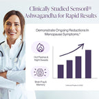 Menopause Supplements for Women - Natural Hormone Balance - Hot Flashes, Night Sweats, Sleep & Mood Support. with Sensoril® Ashwagandha, DIM, Chaste Berry & Black Cohosh Root - 60 Count