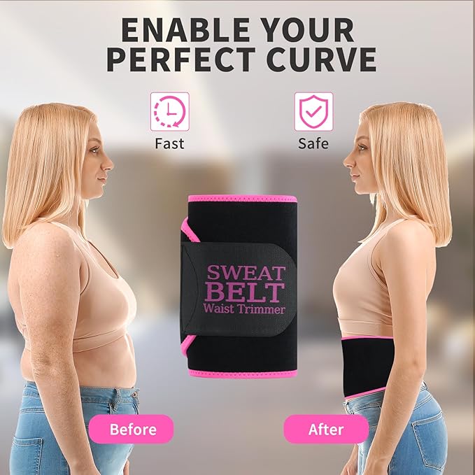 Lisacool Waist Trainer for Women,Waist Sweat Band for Women,Belt for Weight Loss, Belly Band,Stomach Wrap Lumbar Support