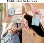 FYY Daily Pill Organizer,2 Pcs 7 Compartments Portable Pill Case Travel Pill Organizer,[Folding Design] Pill Box for Purse Pocket to Hold Vitamins,Cod Liver Oil,Supplements and Medication-Blue