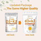Micro Ingredients Vitamin D3 2,000 IU + K2 MK-7 50 mcg, 300 Softgels | Virgin Coconut Oil | 2-in-1 Support | Easy to Swallow, Non-GMO