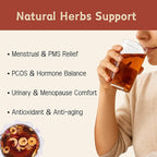 Teatox Herbal Tea for Hormone Balance, Menstrual, PMS | 100% Natural & Organic Tea | PCOS & Menopause Support | Antioxidant & Anti-Aging With Ginger, Red dates & Goji Berries (24 Bags)