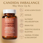 Candida Cleanse for Women – Gut & Feminine Balance with Oregano Oil, Caprylic, Probiotics, Reishi, Aloe & Black Walnut – May Help Support Digestive Comfort, Clarity, Clear Skin & Vaginal pH