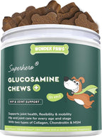 Premium Glucosamine For Dogs – Advanced Hip & Joint Supplement With Glucosamine Chondroitin For Dogs Flexibility, Mobility & Relief – Hip & Joint Supplement With Collagen & MSM – 120 Chews