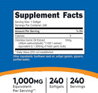 Nutricost Garlic 1000mg, 240 Softgels - Odorless, Premium Gluten Free Supplement