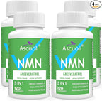 Sublingual NMN 500mg + Trans-Resveratrol 400mg, 3-in-1 Advanced Formula 99% Pure NMN Resveratrol Supplement for Boost* NAD, Cell, Immune, Energy & Muscle, Anti-Aging, 480 Lozenges (480 Days Supply)
