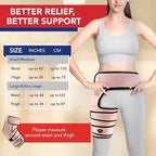 Dr. Arthritis Sciatica Hip Brace with Adjustable Thigh Compression, Hip Stabilizer for Walking, Sports & Daily Comfort, Sciatica Pain Relief Devices for Joint Stability & Injury Recovery (Pink, S/M)