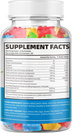 softbear Potassium Gummies for Adults, High Absorption Potassium Magnesium Supplement with Vitamin B6 CoQ10 for Leg Cramps & Muscle Health Sugar-Free Vegan Mixed Fruit Flavor 60 Gummies