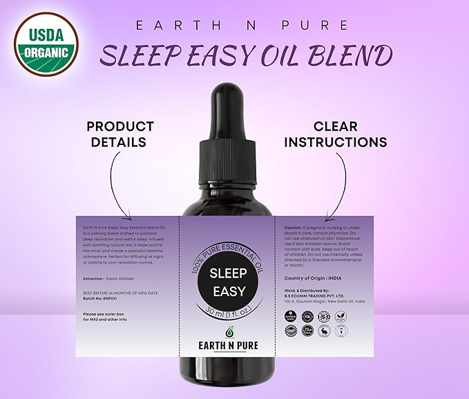 Earth N Pure Essential Oil Blend for Sleep Easy 50 ml