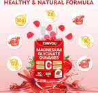 Magnesium Glycinate Gummies 400mg, Sugar Free Magnesium Gummies for Sleep, Muscle Support and Relaxation, Calm Magnesium Supplements for Women and Men, 90 Count