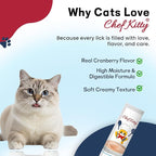 Cat Treats Lickable | Grain-Free Cat Food Toppers| Creamy Puree Squeeze Ups Urinary Tract Health & Kidney Support | 0.5 oz. Each Tube, Chicken with Cranberry Recipe | 10 Tubes