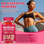 Magnesium Glycinate Gummies 600mg, Sugar Free Magnesium Gummies for Adults, Chewable Potassium Supplements for Body Support, Zzz and Relaxation, 120 Count