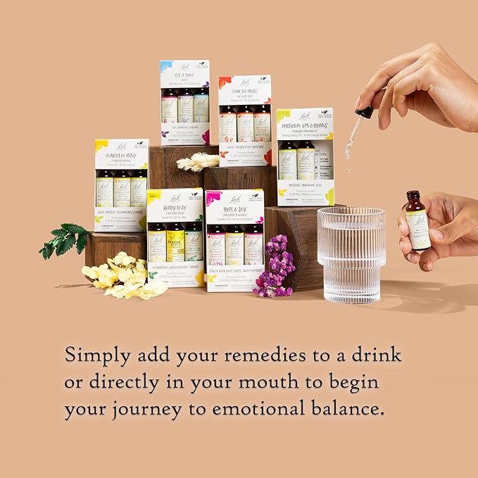 Bach Original Flower Remedies - Ready To Go Trio Kit - For Travel Stress (Non-Alcohol Formula) - Natural Homeopathic Flower Essence - Vegan - 3 x 10mL Droppers