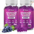 Magnesium Glycinate Gummies 600mg，High Absorption Magnesium Gummies, Sugar Free Chews for Adults & Kids Relaxation, Stress Relief (60 Count（Pack of 2）)