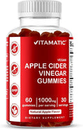 Vitamatic Apple Cider Vinegar Gummies - 1000mg per Serving - 60 Vegan Gummies - ACV Gummies for Detox, Weight Loss Support, Energy Boost, Digestion & Gut Health