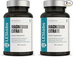 LES Labs Magnesium Citrate – Stress Relief, Restful Sleep, Heart Health, Metabolism, Nerve & Muscle Function – Non-GMO Supplement – 120 Capsules (Pack of 2)
