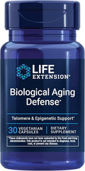 Life Extension® Biological Aging Defense, Healthy Aging Support, DNA methylation, telomere Supplement, Scarlet beebalm, Gluten-Free, Non-GMO, Vegetarian, 30 Capsules