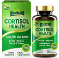 Cortisol Supplements for Women/Men, Advanced Stress & Cortisol Support with Ashwagandha & Rhodiola Rosea, Promotes Relaxation, Mood, Focus, and Restful Sleep for Men and Women, 120 Capsules