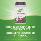 Nature's Way Premium Blend Cranberry, Urinary Tract Health Support*, with 100% Cranberry Concentrate, 400 mg Per Serving, 120 Capsules (Packaging May Vary)