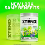 Xtend Original BCAA Powder, 7g BCAAs and 2.5g L-Glutamine for Muscle Recovery, Hydration, and Lean Muscle, Sugar Free Intra and Post Workout Drink with, Green Apple Jolly Rancher, 30 Servings