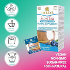 Hyleys Slim Tea Blueberry Flavor - Weight Loss Herbal Supplement Cleanse and Detox - 25 Tea Bags (12 Pack)