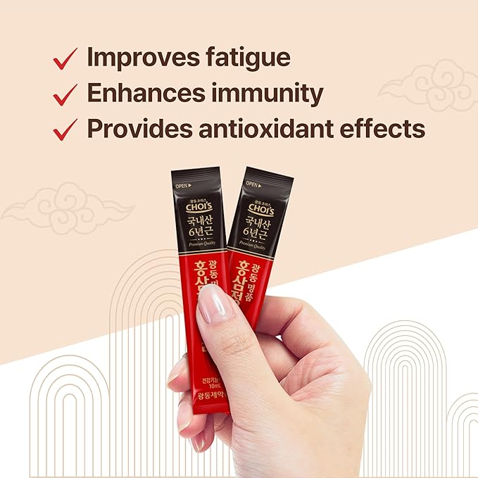 KWANGDONG Premium Korean Red Ginseng Extract - 6-Year Grown, High Ginsenoside Concentration for Immune Support, Fatigue Relief, and Energy Boost - 30 Convenient Daily Packs
