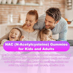 NAC Gummies, N Acetyl Cysteine Supplement for Adults and Kids, NAC Chewable Support Liver Health, Antioxidants & Immune System, Sugar-Free, Blueberry Flavor, 60 Count