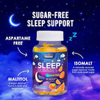 Sleep Gummies 6mg Per Serving - Sugar Free Melatonin Gummy Supplement for Adults - Natural Zero Sugar Sleeping Gummy for Adults & Kids, Orange Flavored, Extra Strength Sleep Support - 120 Gummies