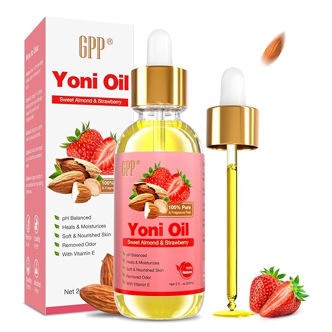 Yoni Oil Wash for Women pH Balance and Wetness, Feminine Oil Ingrown Hair, Nourishing, Moisturizing Formula for All Skin Types, Yoni Care with Vitamin E, Natural Yoni Wash(Strawberry)