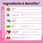 Sakoon nutrition Bloating Relief Gummies for Women - Green Tea, ACV, Dandelion, Buchu Leaf, Natural Digestion Support, 60 Gummies, Watermelon Flavor