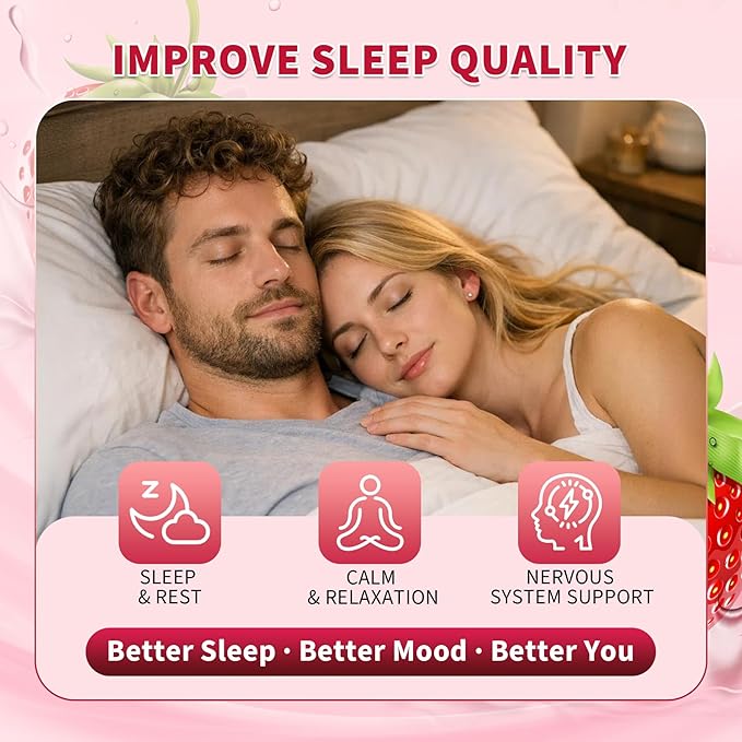 120 CT Magnesium Glycinate Gummies 1000 mg for Women and Men, Magnesium Malate & Taurate Supplements for Sleep, Body Support and Relaxation, Sugar Free, Vegan, Strawberry Flavor