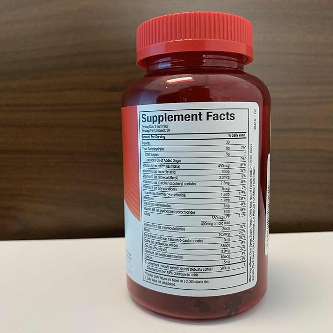 Hydroxycut Gummies - 99% Caffeine Free - Metabolize Carbs, Proteins & Fats - Includes 15 Essential Vitamins & Minerals - for Women & Men