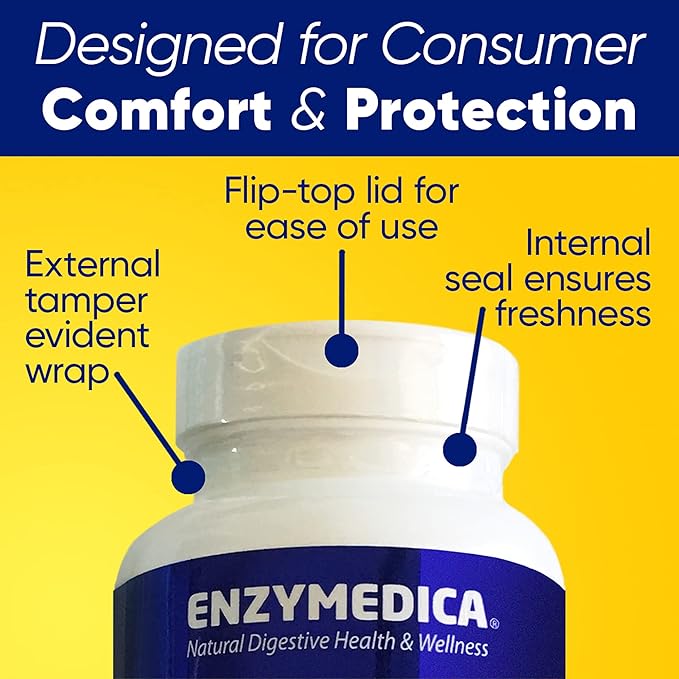 Enzymedica, pH-Basic, Includes Digestive Enzymes, Nutrients & Herbs, Supports Healthy Digestion & pH Balance, 90 Count - FFP