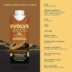 Evolve Plant Based Protein Shake, Chocolate Caramel, 20g Vegan Protein, Dairy Free, No Artificial Sweeteners, Non-GMO, 10g Fiber, 11oz, (24 Pack)