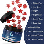 ZAYMAN Melatonin Free Sleep Gummies, Natural Sleep Aid Gummies with L-Theanine, Magnesium Glycinate, Valerian Root, Passionflower - Sugar Free, Strawberry Flavor, Vegan, 60 Count