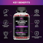 Effective Nutra Milk Thistle Gummies | Sugar-Free Milk Thistle Extract 1000mg for Liver Detox & Antioxidant Support | Vegan, Gluten-Free| 45-Day Supply, Natural Berry Flavor, Made in USA (90 Count)