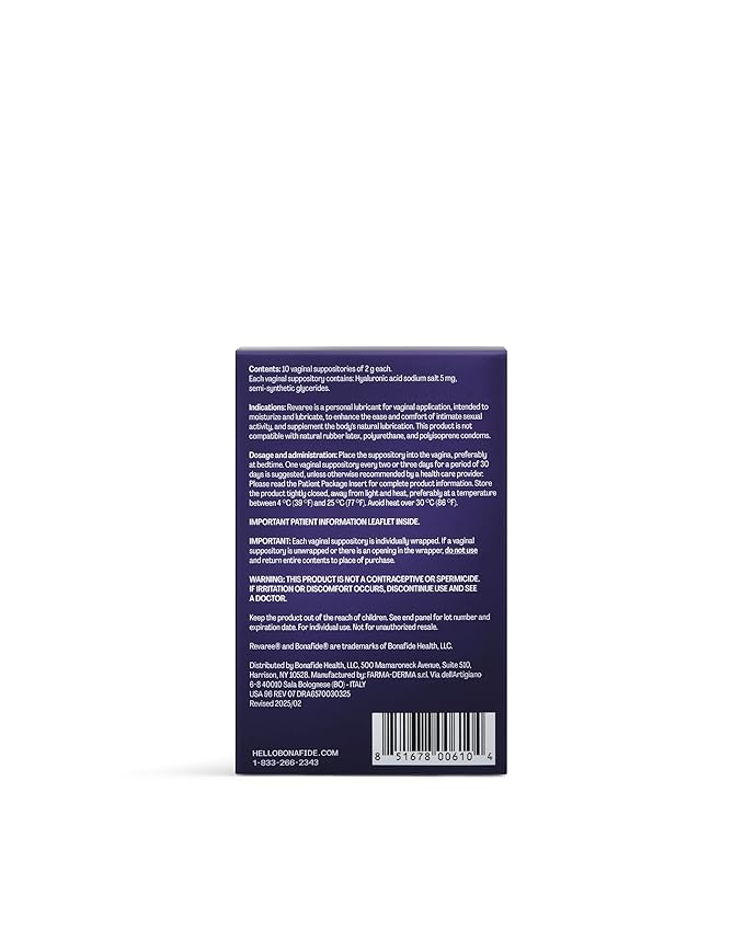 Bonafide Vaginal Dryness Relief (Revaree) with Hyaluronic Acid. Relief from dryness & painful sex. — 2-Month Supply
